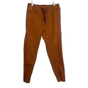 Tony Hawk Mens Pants Stretch Twill‎ Jogger Drawstring Size Small ,S Orange Rust